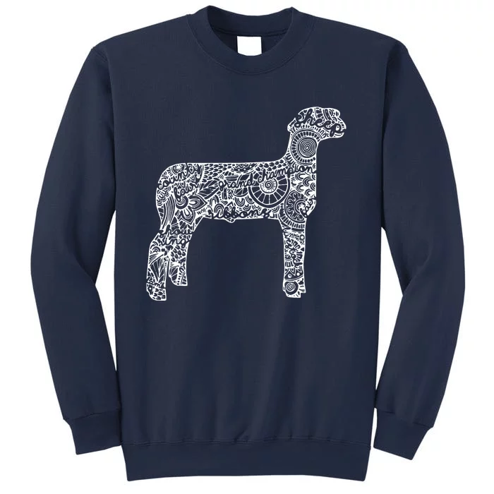 Sheepp Livestock Show Mandala Lamb Ram Stock Show Sweatshirt