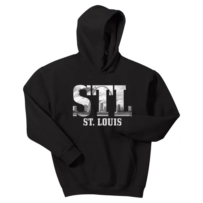 St. Louis STL Skyline Pride Missouri Vintage Kids Hoodie