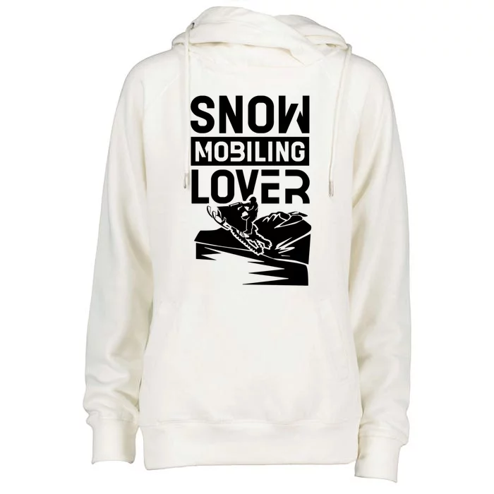 Snowmobiling Lover Snowmobiles Snowmobile Driver Rider Gift Womens Funnel Neck Pullover Hood