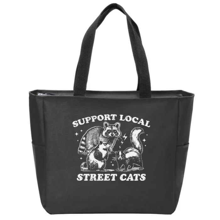 Support Local S.T.R.E.E.T. C.A.T.S. Zip Tote Bag