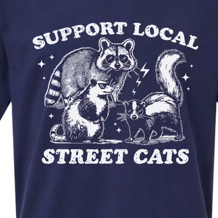 Support Local S.T.R.E.E.T. C.A.T.S. Sueded Cloud Jersey T-Shirt