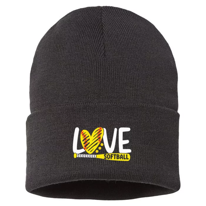 Softball Love Softball Sustainable Knit Beanie