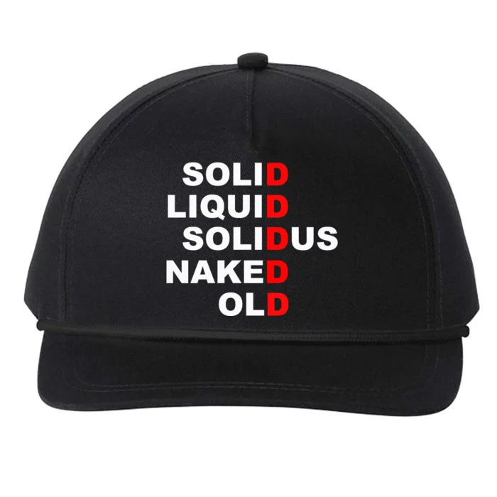 Solid Liquid Solidus Naked Old Snapback Five-Panel Rope Hat