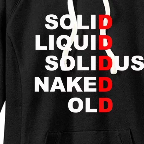 Solid Liquid Solidus Naked Old Women's Fleece Hoodie