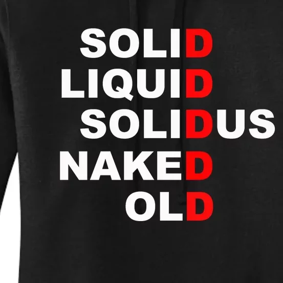 Solid Liquid Solidus Naked Old Women's Pullover Hoodie