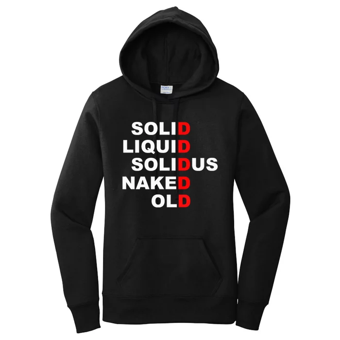 Solid Liquid Solidus Naked Old Women's Pullover Hoodie