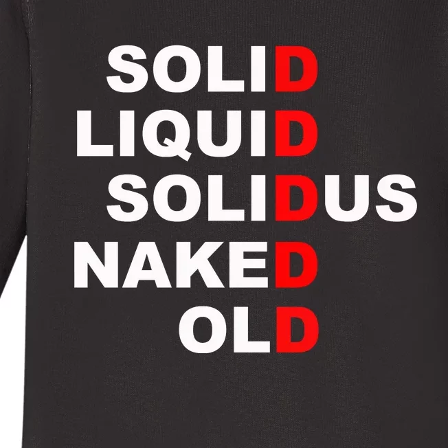 Solid Liquid Solidus Naked Old Baby Long Sleeve Bodysuit