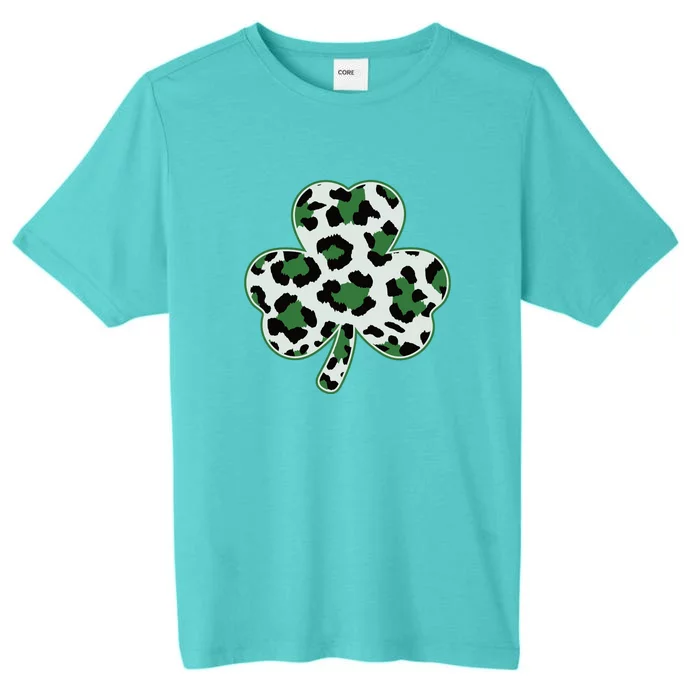 Shamrock Leopard St Patricks Day ChromaSoft Performance T-Shirt