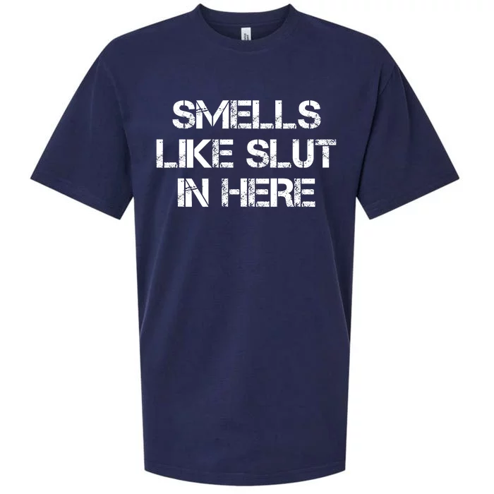 Smells Like Slut In Here Funny Humor Sueded Cloud Jersey T-Shirt