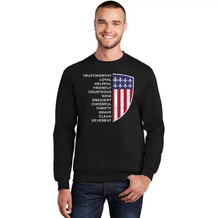 Scout Life Scouting Flag Lovers Hiking Happy Camper Camp Sweatshirt