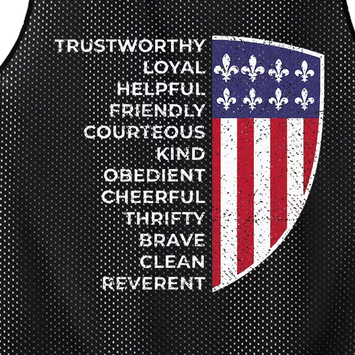 Scout Life Scouting Flag Lovers Hiking Happy Camper Camp Mesh Reversible Basketball Jersey Tank