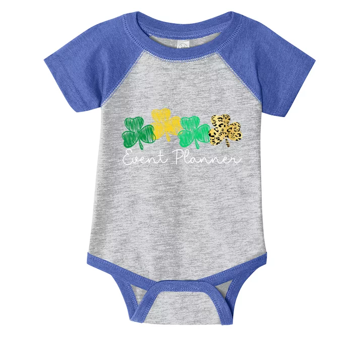 Shamrock Leopard Saint Paddys Event Planner St Patricks Day Gift Infant Baby Jersey Bodysuit