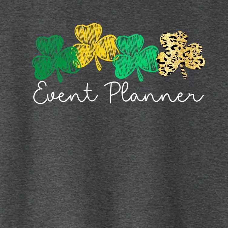 Shamrock Leopard Saint Paddys Event Planner St Patricks Day Gift Women's Crop Top Tee