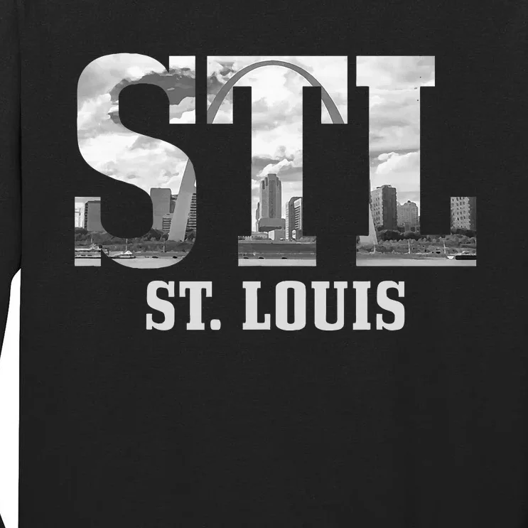 St. Louis Stl Skyline Pride Missouri Vintage Tall Long Sleeve T-Shirt