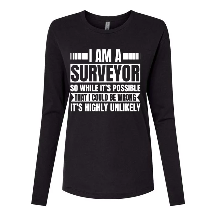 Surveyor Land Surveying Cartographer Geodesists Valuer Womens Cotton Relaxed Long Sleeve T-Shirt