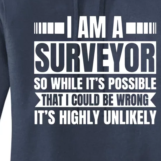 Surveyor Land Surveying Cartographer Geodesists Valuer Women's Pullover Hoodie