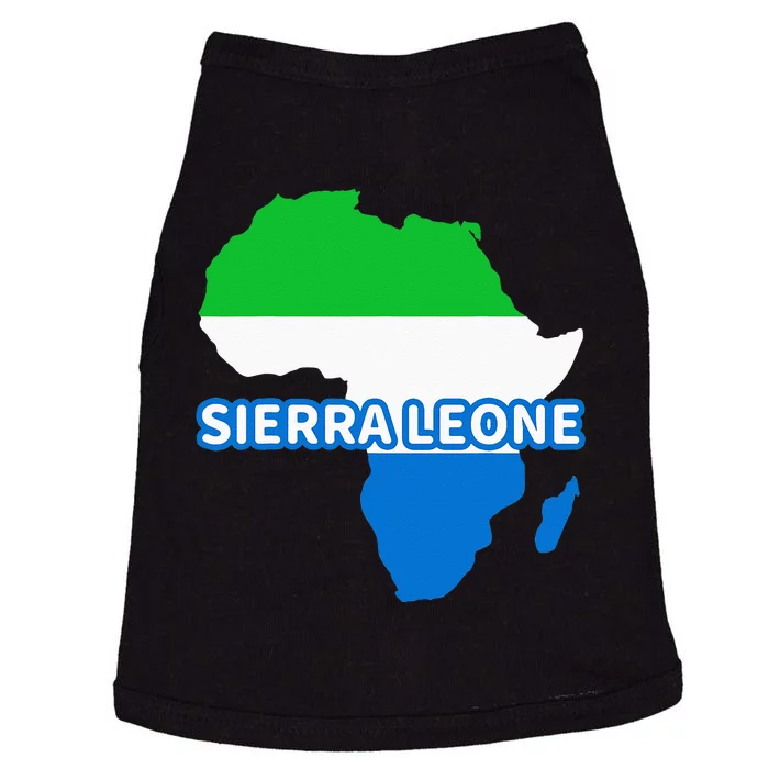 Sierra Leone Sierra Leonean Pride Flag Map Africa Print Doggie Tank