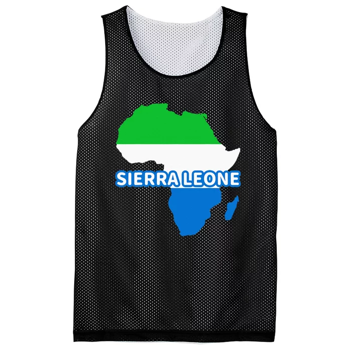 Sierra Leone Sierra Leonean Pride Flag Map Africa Print Mesh Reversible Basketball Jersey Tank