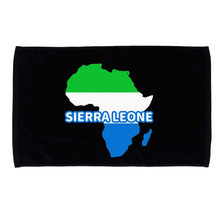 Sierra Leone Sierra Leonean Pride Flag Map Africa Print Microfiber Hand Towel