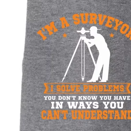 Surveyor Land Surveying Geodesists Valuer I Solve Problems Doggie 3-End Fleece Hoodie