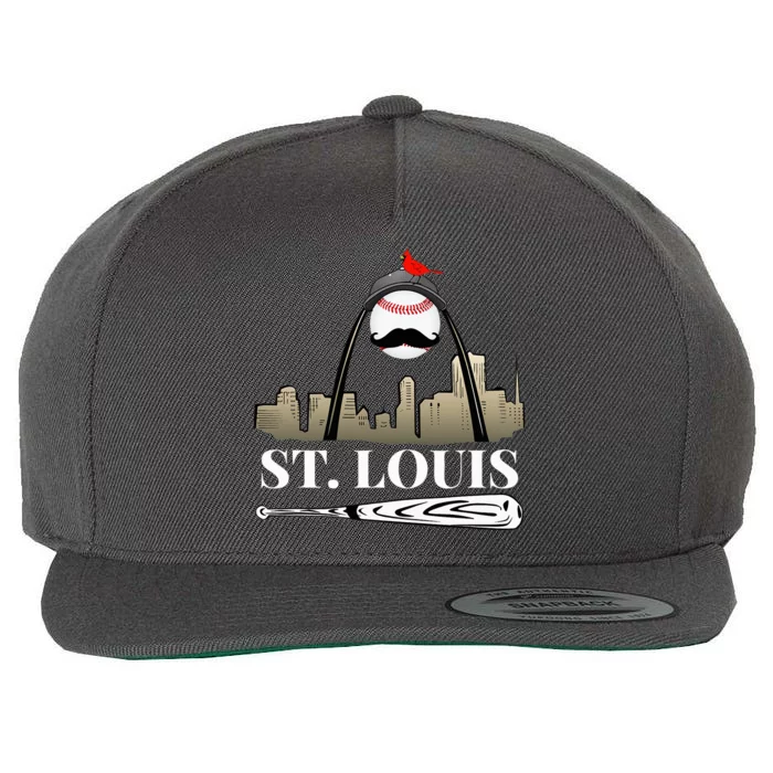 Saint Louis Skyline Design Wool Snapback Cap