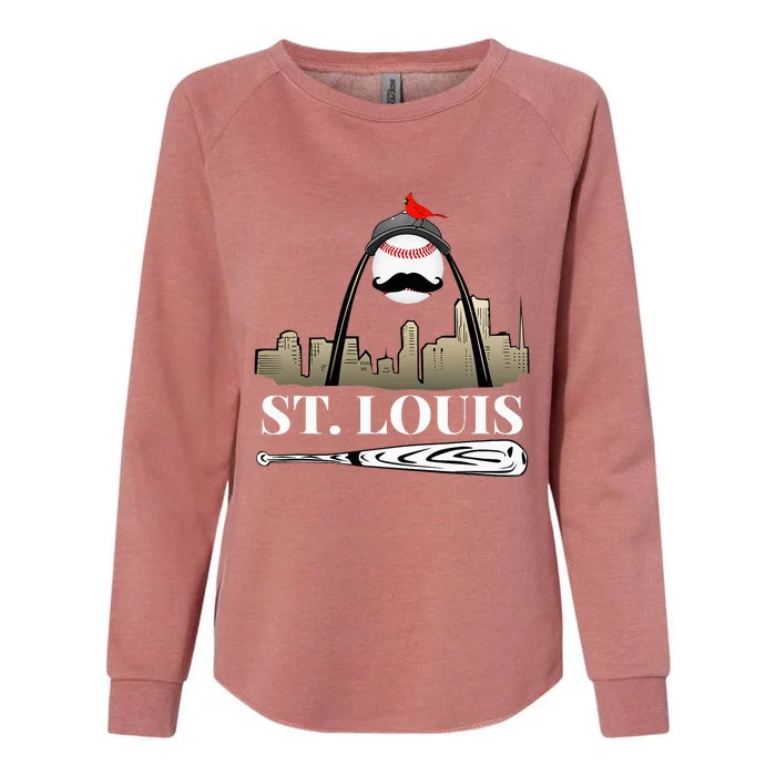 Saint Louis Skyline Design Womens California Wash Sweatshirt