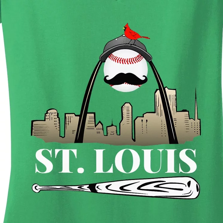 Saint Louis Skyline Women's V-Neck T-Shirt