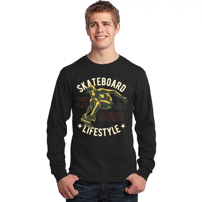 Skateboard Lifestyle Tall Long Sleeve T-Shirt