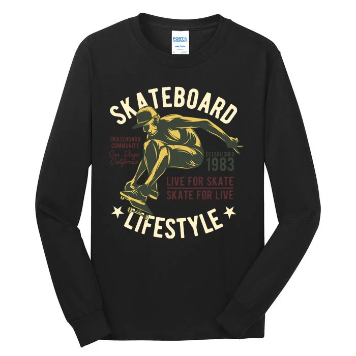 Skateboard Lifestyle Tall Long Sleeve T-Shirt