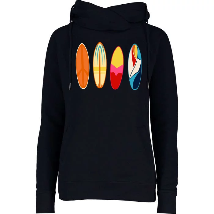 Surf Lover Summer Womens Funnel Neck Pullover Hood