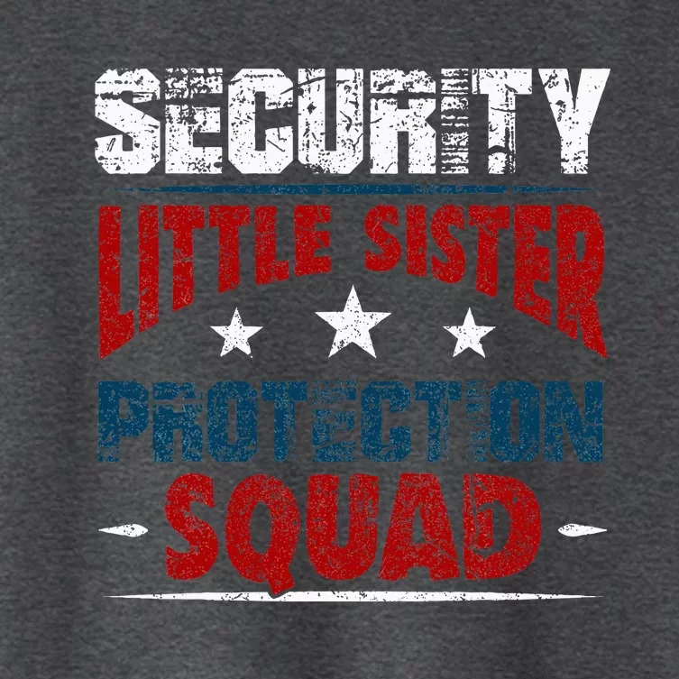 Security Little Sister Protection Squad Brother Women's Crop Top Tee