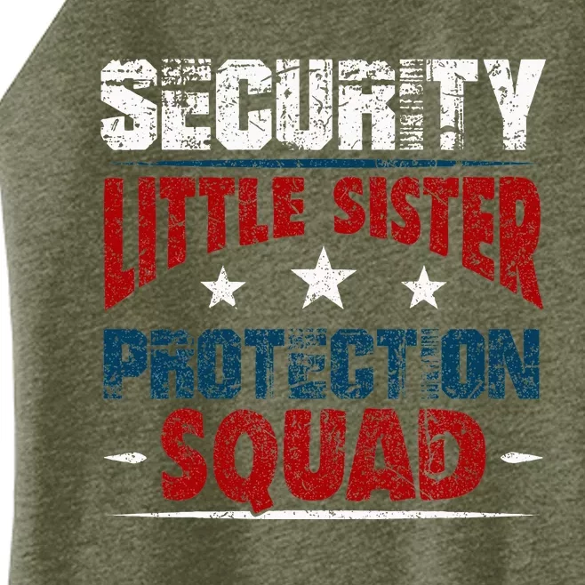 Security Little Sister Protection Squad Brother Women’s Perfect Tri Rocker Tank