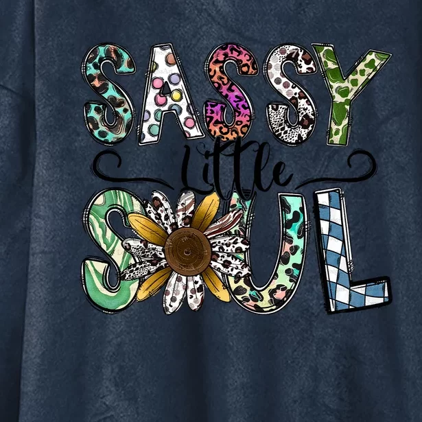 Sassy Little Soul Funny Floral Leopard Hooded Wearable Blanket