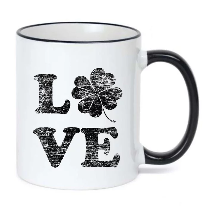 Shamrock Love Saint Patricks Day Black Color Changing Mug