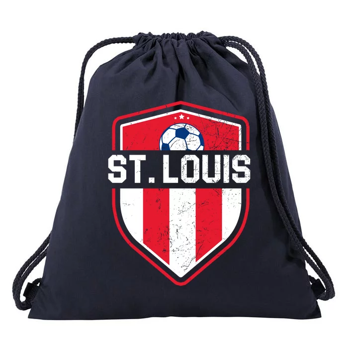 St Louis Soccer Vintage Drawstring Bag