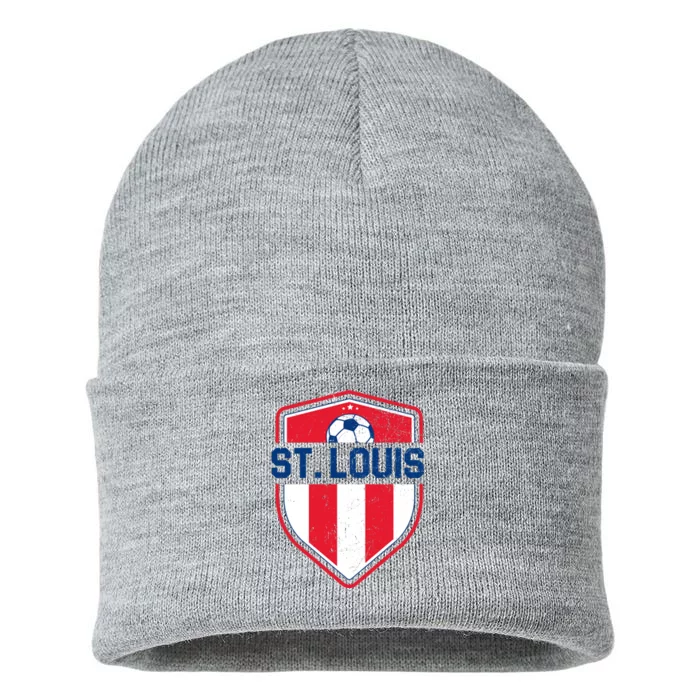 St Louis Soccer Vintage Sustainable Knit Beanie