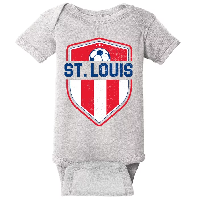 St Louis Soccer Vintage Baby Bodysuit