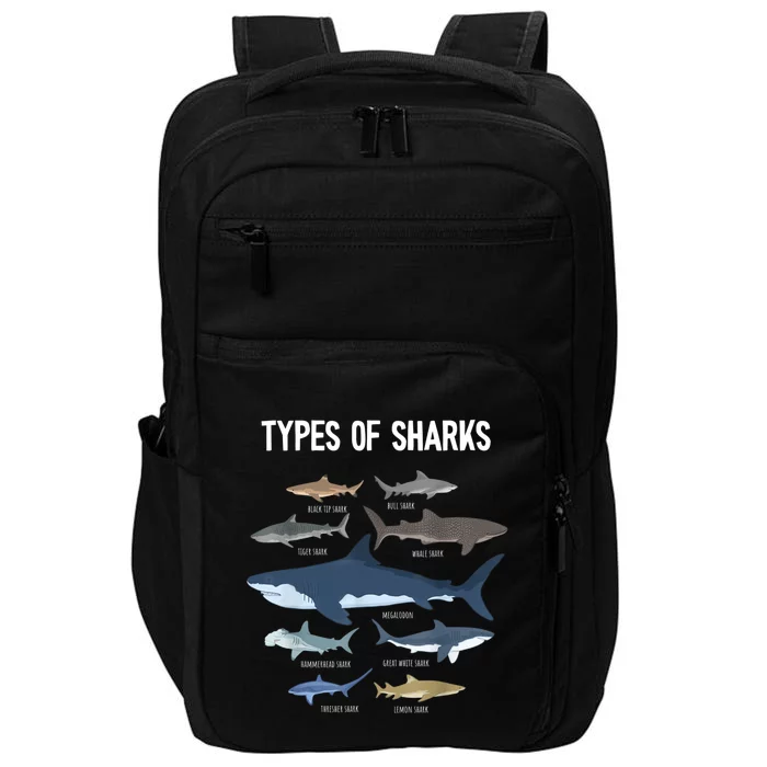 Shark Lover Shirt, Shark Lover Gift, Types Of Shark Impact Tech Backpack