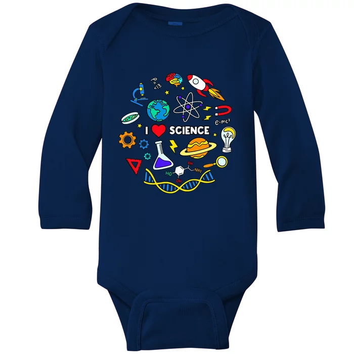 Science Lover Science Student Chemistry Funny Science Baby Long Sleeve Bodysuit