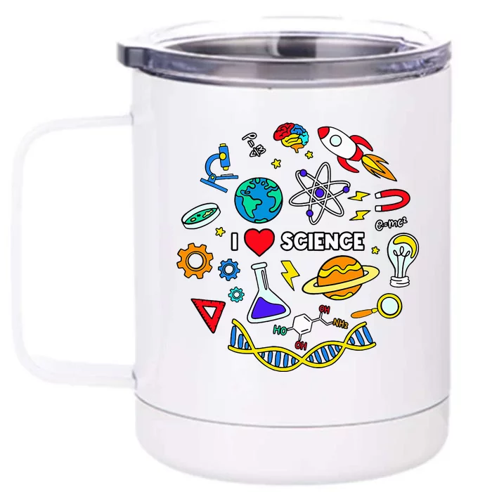 Science Lover Science Student Chemistry Funny Science Front & Back 12oz Stainless Steel Tumbler Cup