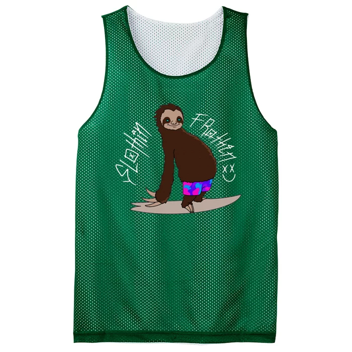 Sloth Livin Sweater Mesh Reversible Basketball Jersey Tank