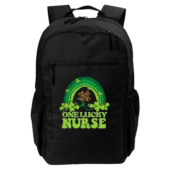 Shamrock Lucky Scrub Nurse St Patricks Day Daily Commute Backpack