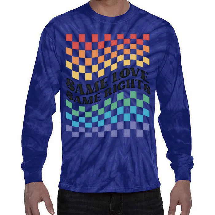 Same Love Same Rights Pride Month Love Is Love LGBTQ LGBT Tie-Dye Long Sleeve Shirt