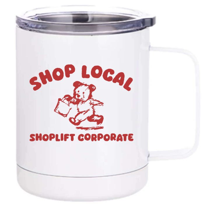 Shop Local Front & Back 12oz Stainless Steel Tumbler Cup