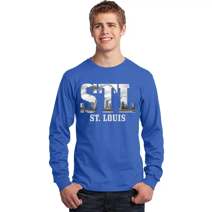 St. Louis STL Skyline Pride Missouri Vintage Tall Long Sleeve T-Shirt