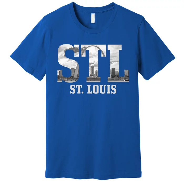 St. Louis STL Skyline Pride Missouri Vintage Premium T-Shirt