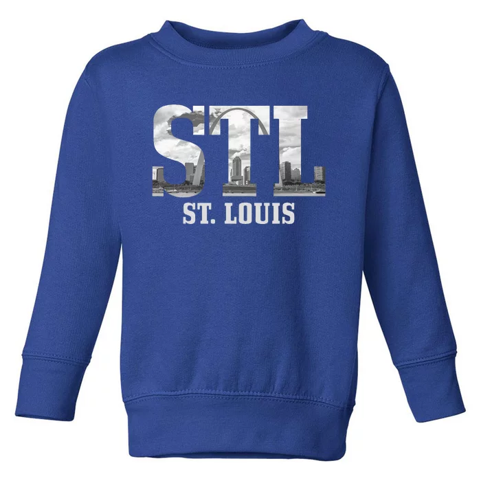 St. Louis STL Skyline Pride Missouri Vintage Toddler Sweatshirt