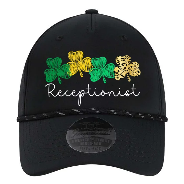 Shamrock Leopard Saint Paddys Receptionist St Patricks Day Gift Performance The Dyno Cap