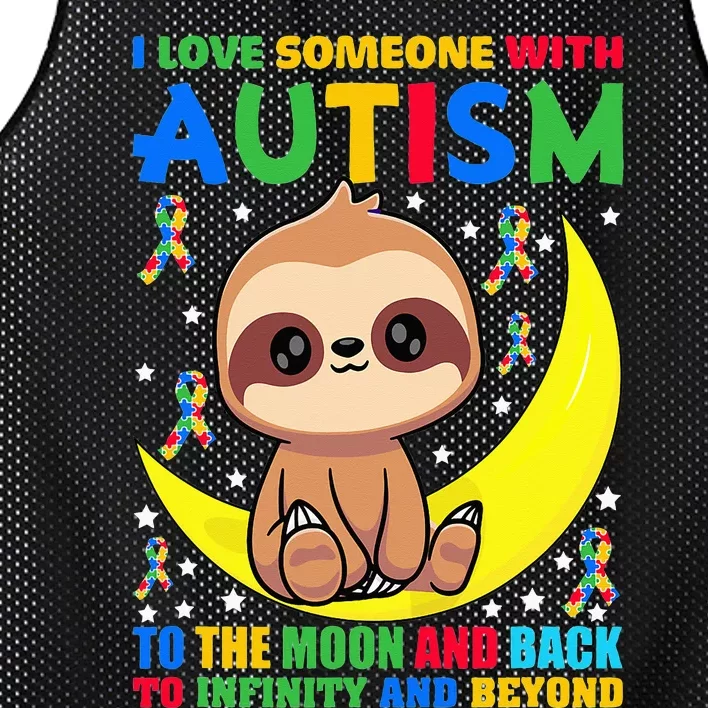 Sloth Love someone With Puzzle Cool asd Awareness Mesh Reversible Basketball Jersey Tank