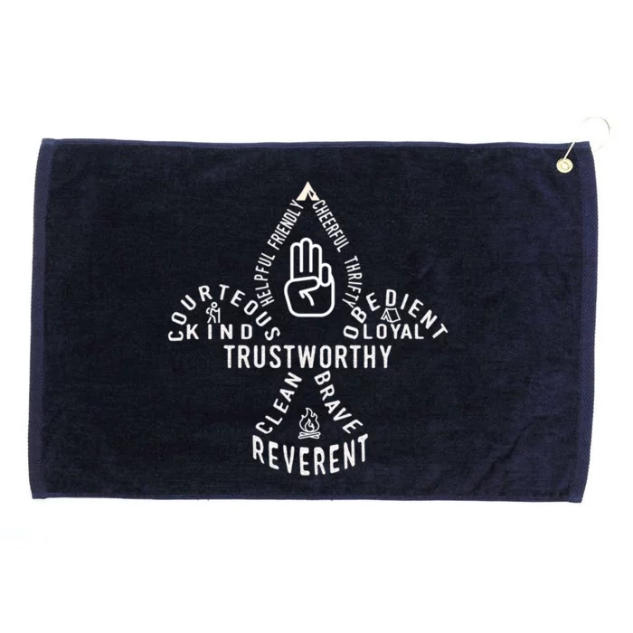 Scouting Law Scouting Outdoor Gift Grommeted Golf Towel